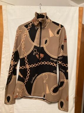GoldberLuxury sport half zip top SZ S